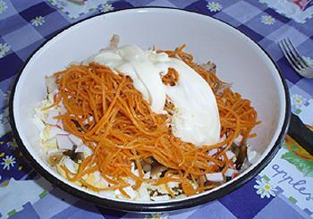 салат с морковкой по-корейски