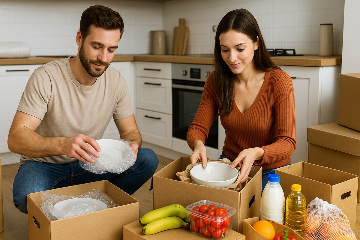 Как правильно упаковать продукты и посуду при переезде